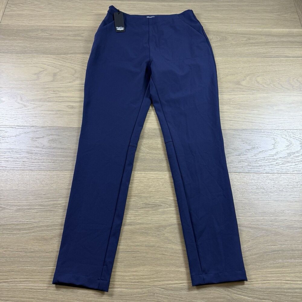 Straight Down Pants Women 6 Golf Lexi Ankle Blue Nylon Stretch Pockets Slim